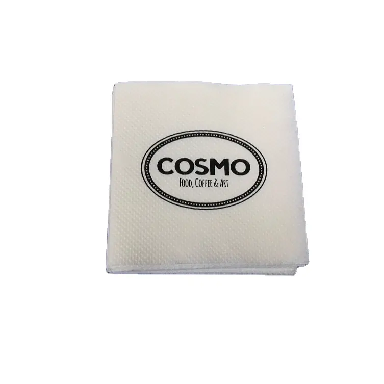25*25 CM 2 PLY Wholesale ECO-Friendly Printed 16 GSM Dinner Napkins Tissue With Customized Logo For Dinner Use