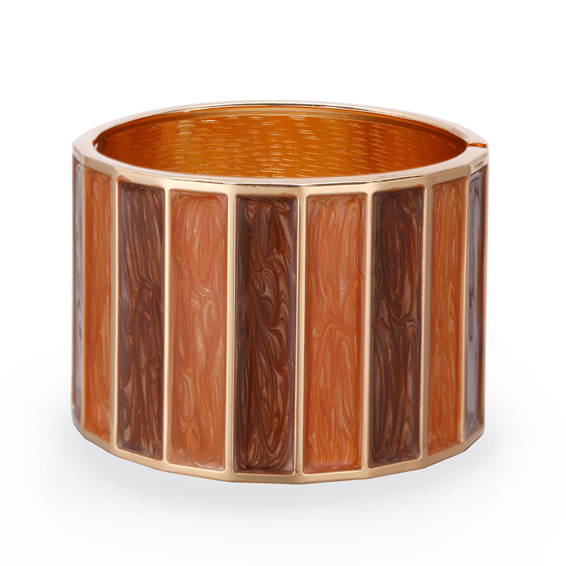 2021 Fashion Women Enamel Stripe Pattern Enamel Effect Bracelet Ethnic Boho Handmade Friendship Enamel Bracelets Bangle