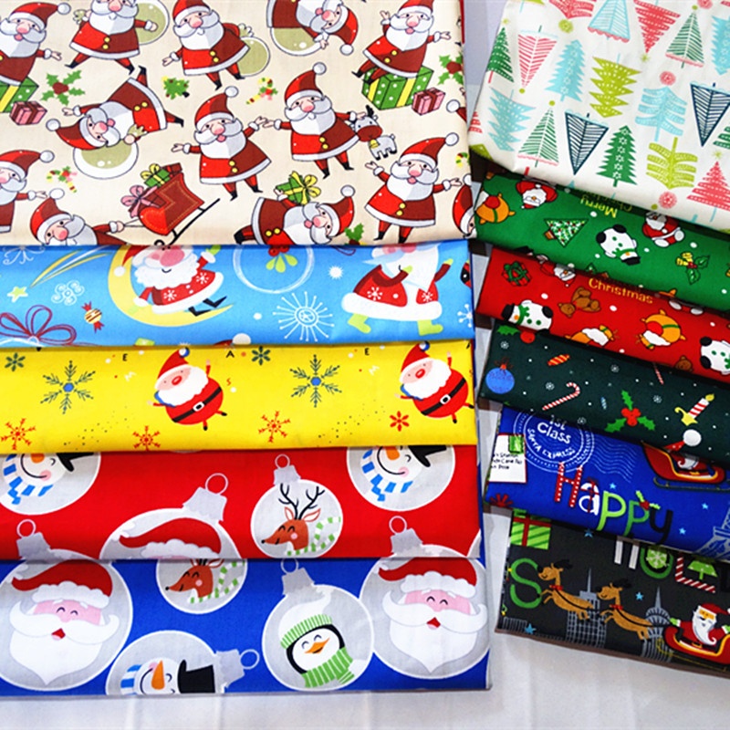 Custom knit 95% cotton 5% spandex cartoon digital printed jersey fabric design Christmas