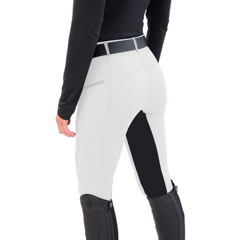 2021 Shoppify Women's Fashion Casual Tight Elastic Stitching Equestrian Pants Riding Skinny Pants