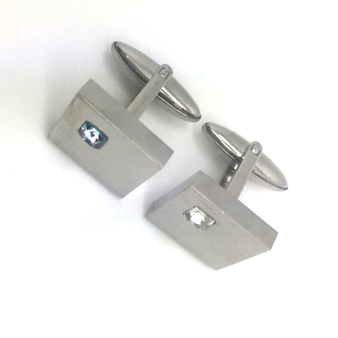 Wholesale Professional Plain Silver Simple Blank Plating Stainless Steel Cufflink