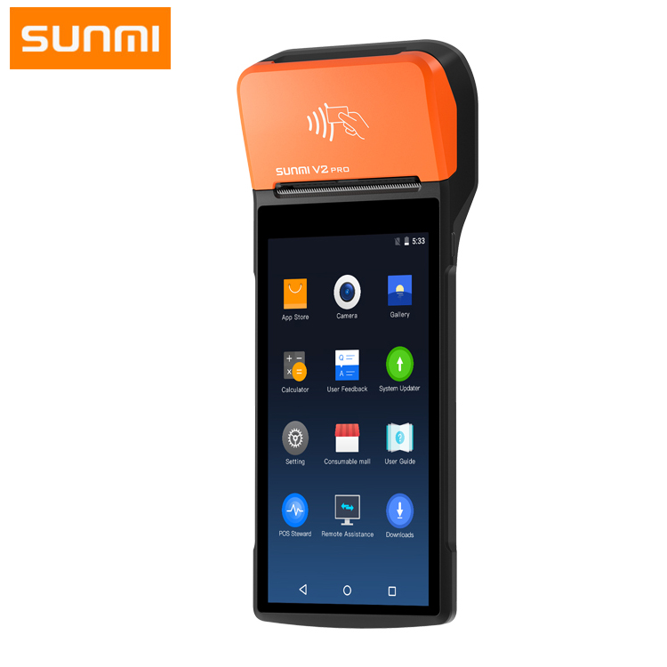Поддержка GPS программного обеспечения android портативный мобильный pos-терминал SUMMI V2 pro