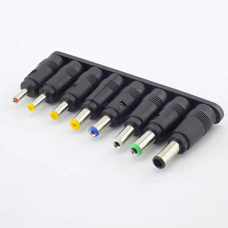 8pcs Universal Laptop DC Power Supply Adapter Connector Plug AC DC Jack Charger Connectors Power Adapter Conversion plug