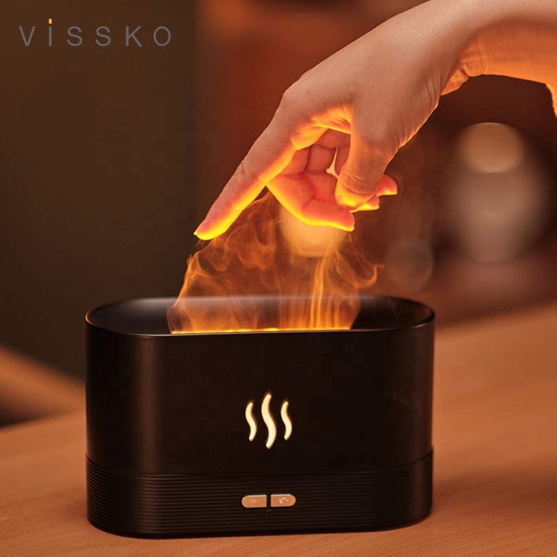 Vissko, 3D пламя, 180 мл, эфирное масло, ароматерапия, рождественский подарок, увлажнитель воздуха, ароматизатор, аромадиффузор