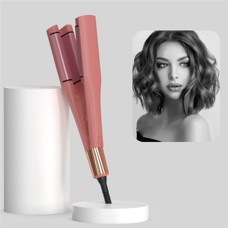 2 in 1 Hair Curler and Straightener Beach Wave Crimper Iron Deep Hair Crimping Iron Curling Iron Hair Waver Curler
