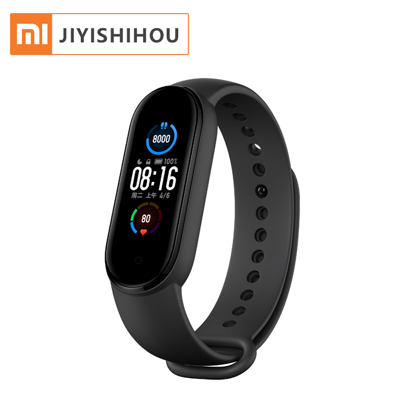 Глобальная версия Xiaomi Mi Band 5 Смарт-часы Магнитная Зарядка Blue-tooth5.0 устройство для отслеживания сердцебиения во время сна 5ATM водонепроницаемый Mi смарт-браслет 5