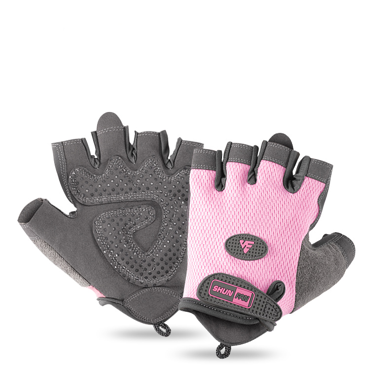 Exercise fitness gloves anti-slip speed dry prevent cocooning half-finger women weight lifting glove