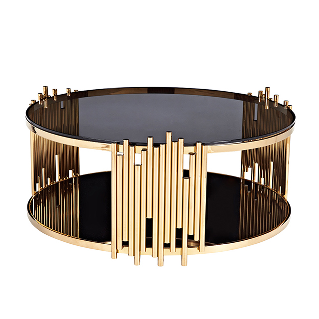 2021cheap New small square unique luxury modern gold marble glass stainless steel Home Furniture side table and Coffee Table