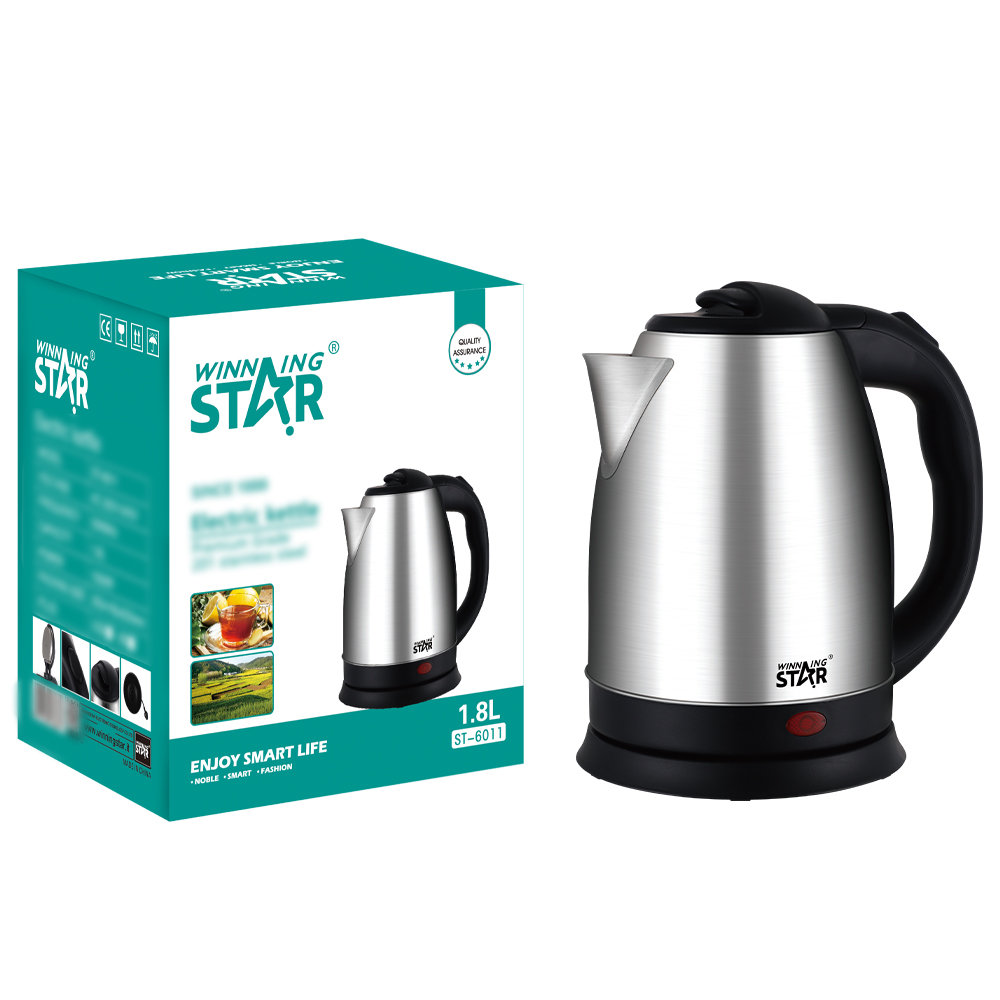 ST-6011 1500 Вт 1.8L Bouilloire 201 из нержавеющей стали, Электрический чайник