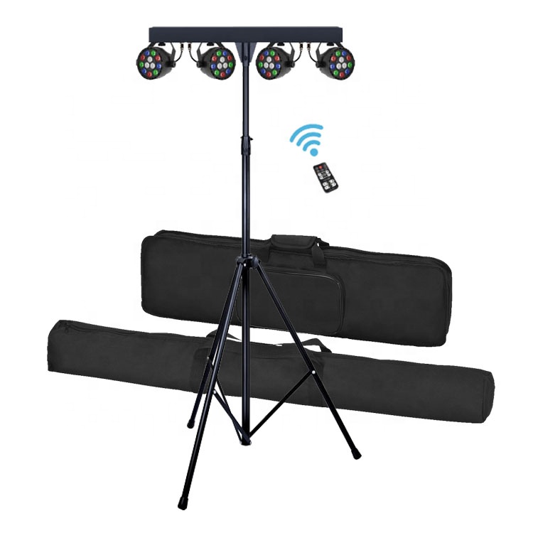 60w 48pcs RGBW LED Par Dj Stage Kits System Lights With Stand And Carry Bag