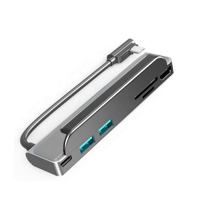 6 в 1 C до USB HD-MI Hub адаптер концентраторы USB док-станция для ноутбука для MacBook pro