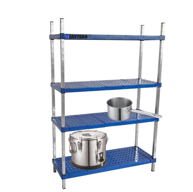 Heavybao Commerical GN Pan Storage Rack Adjustable Shelf With Stainless Steel Tube Used Food Restaurant Kitchen Rack Shelf