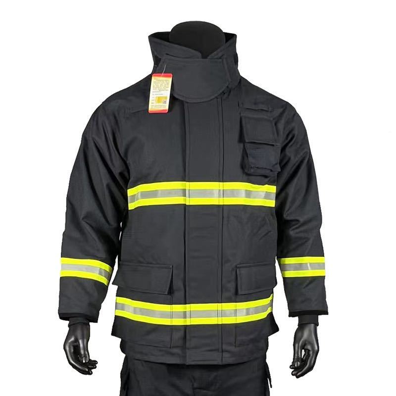 International Standard Customized High Quality Black Firefighting Rescue Suit