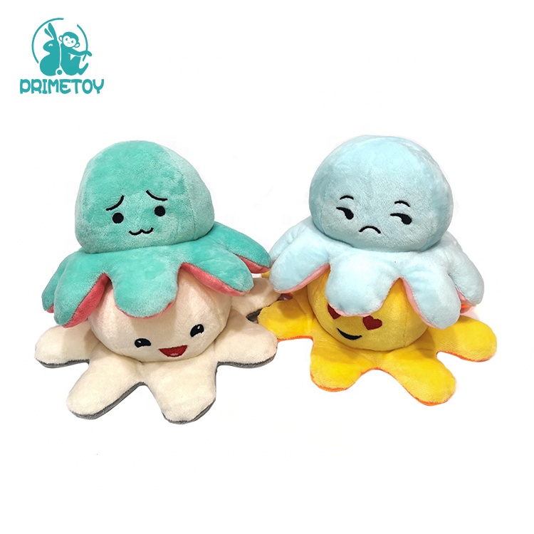 Reversible Flip Octopus Stuffed Plush Doll Colorful Soft Cute Best Children Gift Home Reversible Octopus toys