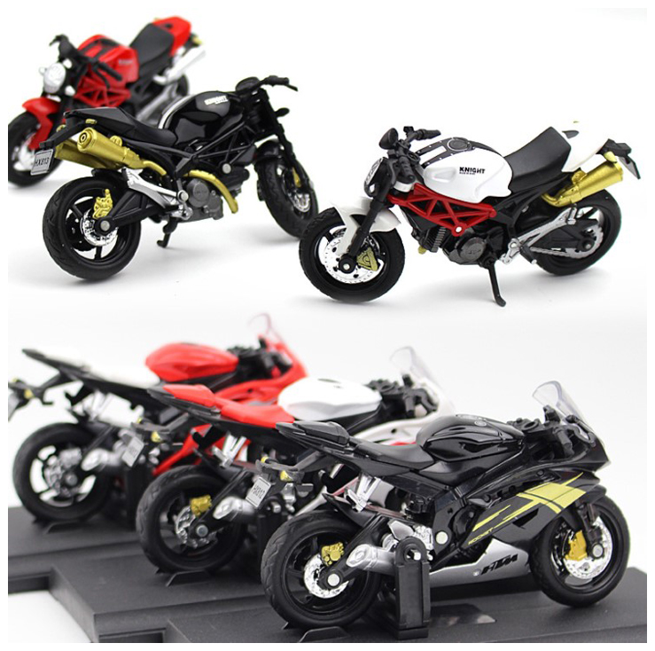 1:18 Модель мотоцикла Yamaha Ducati локомотив гонки из сплава Коллекционная Игрушечная машина для детей