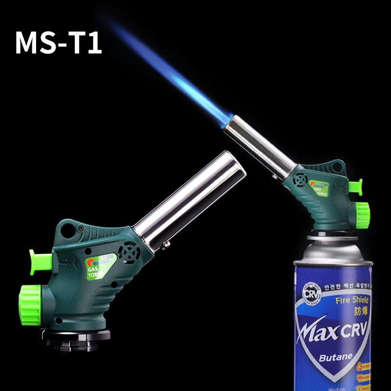 Hot Sale butane gas welding torch burner 360 degree swivels hand held outdoor BBQ heating cooking heater tool Gas Torch MS-T1