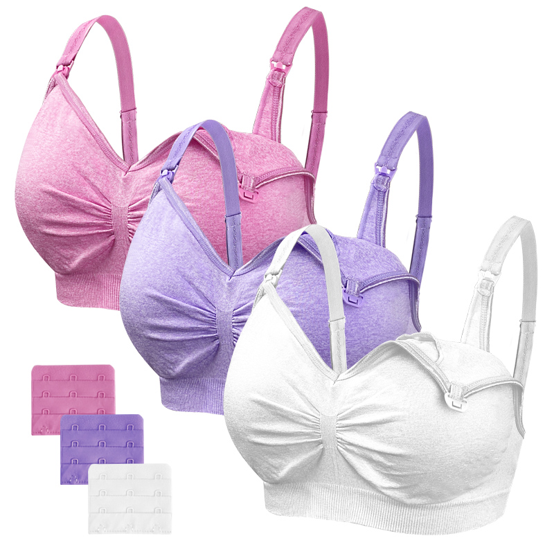 Anti-Sagging Pregnant Lactation Bra Plus Size Seamless Wireless Bra Postpartum Maternity Nursing Bra For Breast Feeding Women