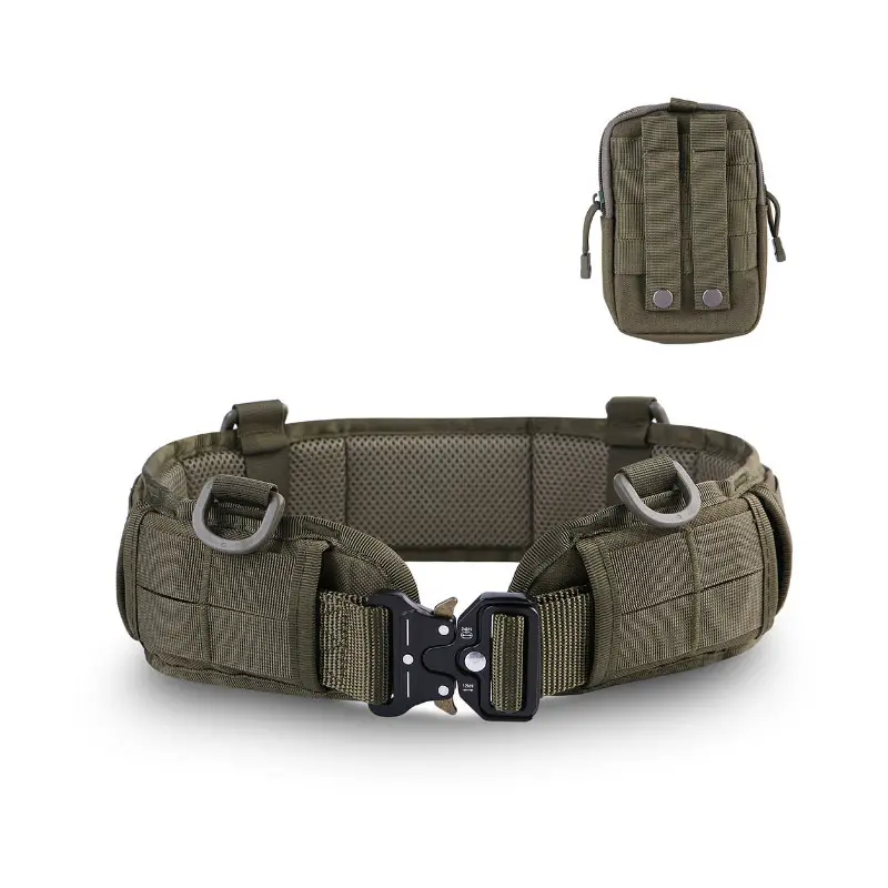 tactical belt for custom men nylon  holster bag pouches set with metal buckle