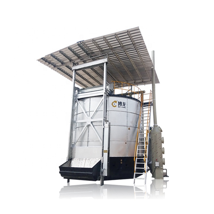 Bolong continuous compost turning machine mushroom compost waste composter