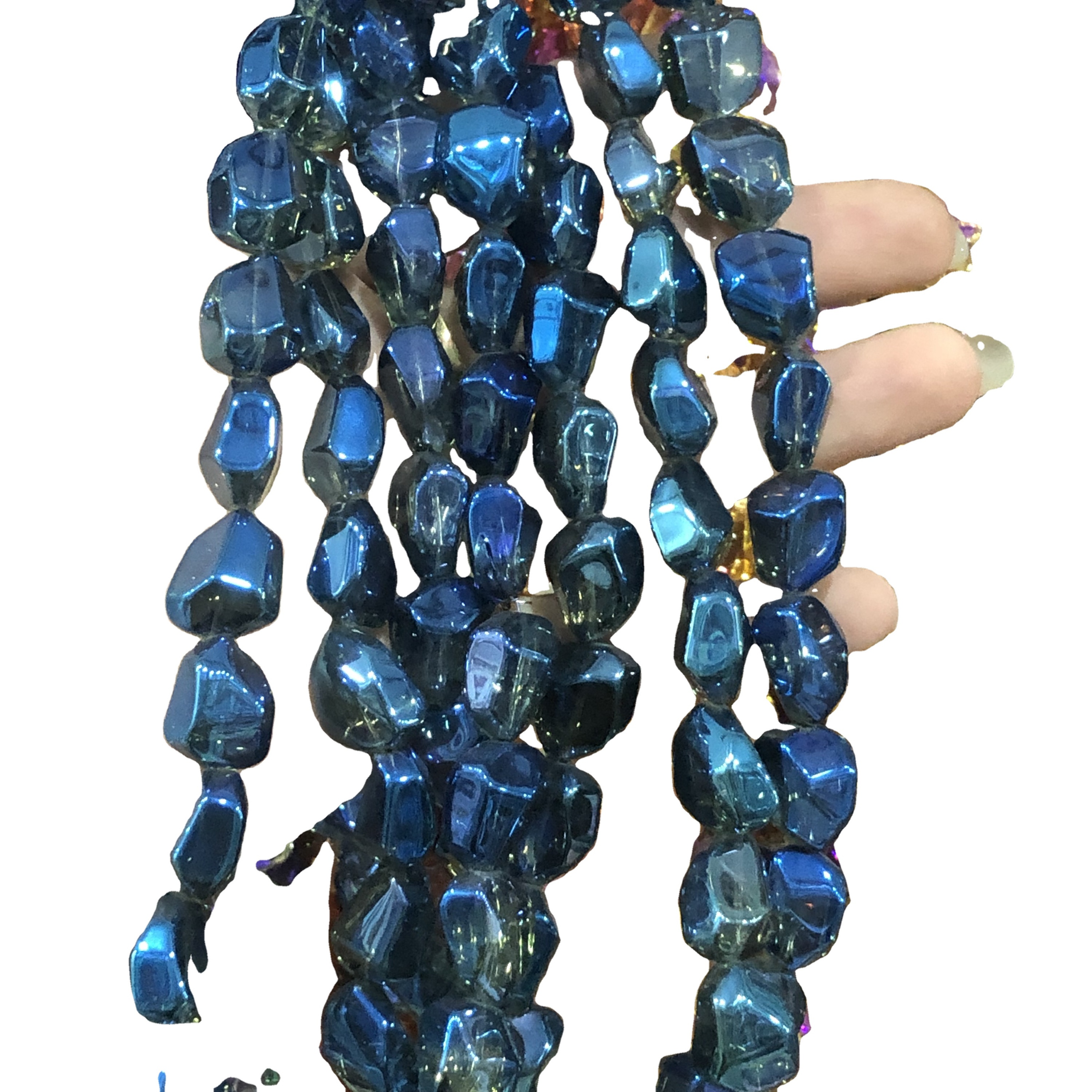 New variety of shaped stone beads 12*15mm crystal glass beads semi-finished loose beads diy bracelet necklace accessories