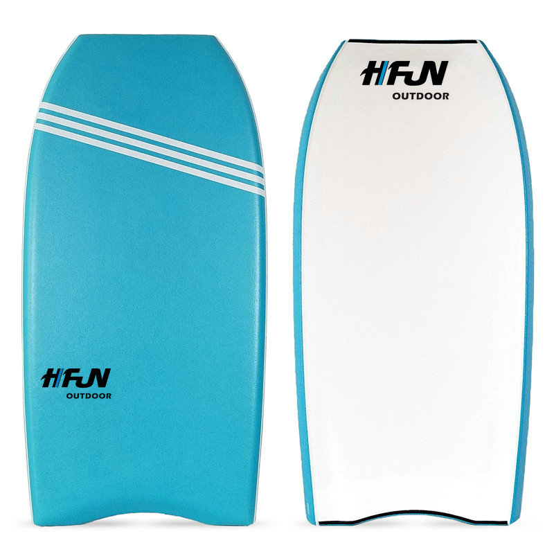 Профессиональный поставщик на заказ доска для серфинга Bodyboard 41,5 черная колода, черные рельсы, электрическое синее дно