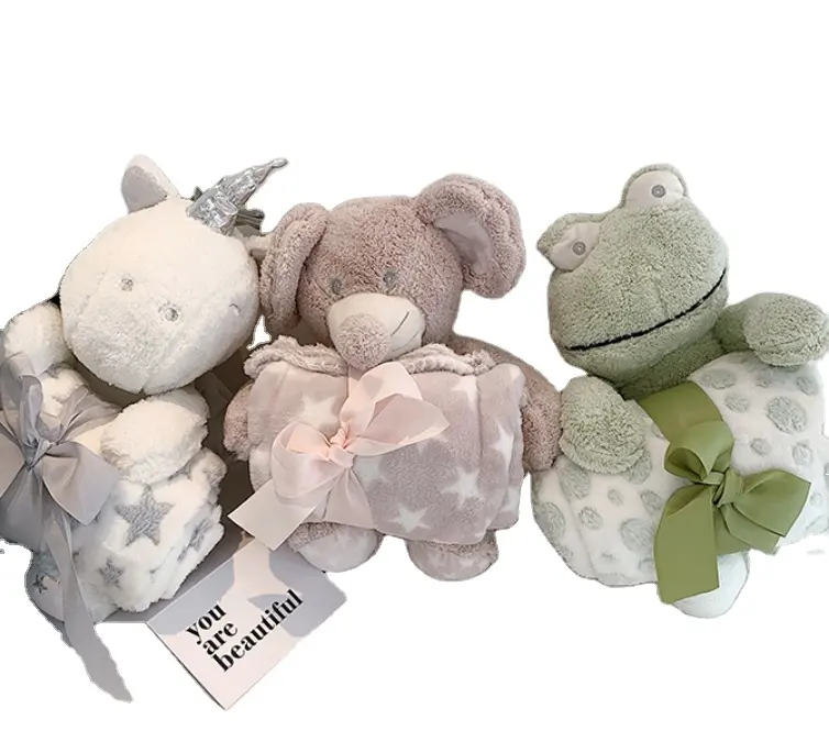 PLHMIA детский подарок детское одеяло для пеленания, набор игрушек, модное фирменное название, супер мягкое плюшевое одеяло для безопасности плюшевого мишки