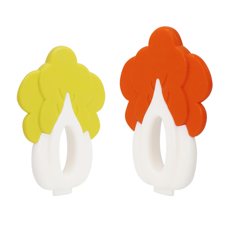 2021New design silicone teething toys baby teether silicone vegetables shape baby cabbage chew toys Food grade BPA free