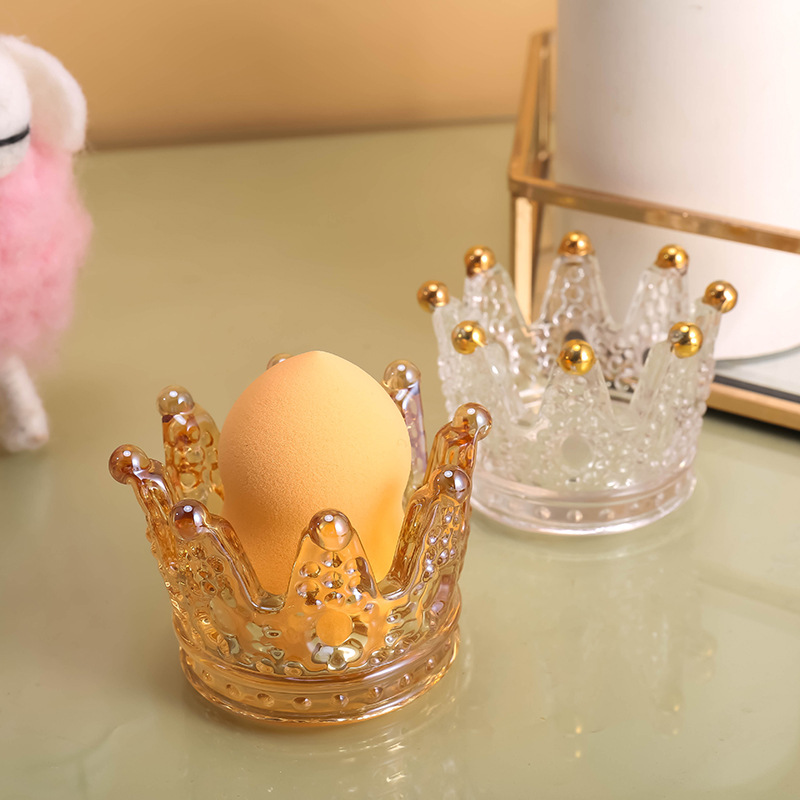 Cosmetic Tools Unusual Crown Shape Make Up Beauty Sponge Holder