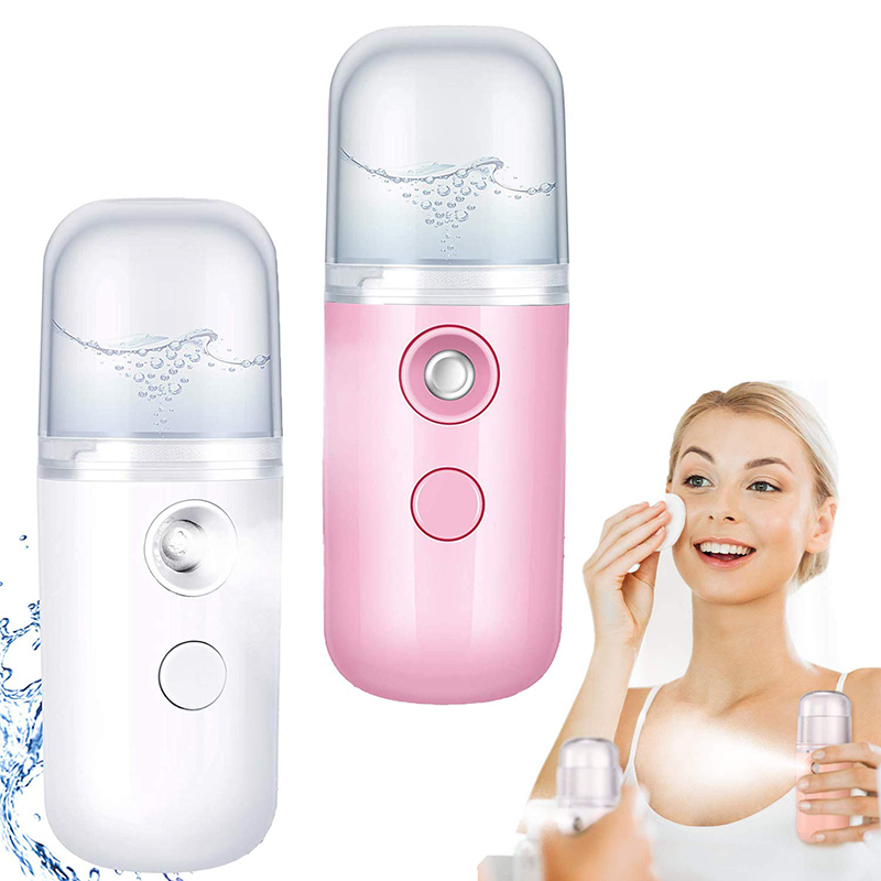 Handheld USB Rechargeable Beauty Care Face Skin Moisturizer Cold Nano Mist Facial Spa Steamer
