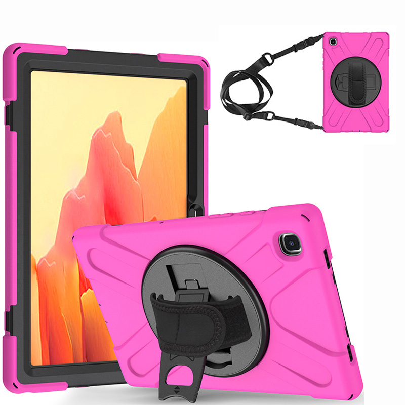 Сверхмощный Прочный чехол для планшета Samsung Galaxy Tab A7 10,4, T500, T505, T507, силиконовый бампер, Поворотная подставка, ремешок на плечо