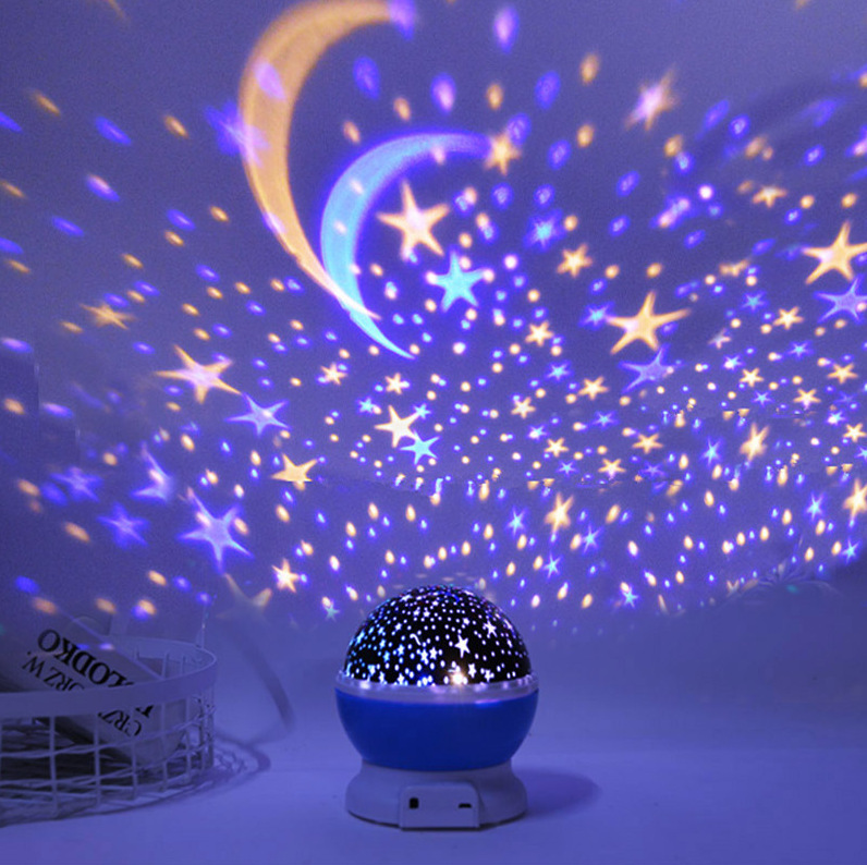 3d Acrylic Assembled Base Decor Sky Moon Wave Music Speaker Baby Sleeping Lamp Twinkling Night Light Star Projector