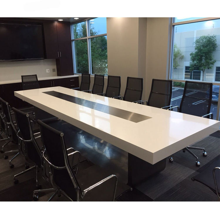 Горячая продажа Китай Сделано Corian кварцевый мраморный камень стол для совещаний используемый стол конференц-зала
