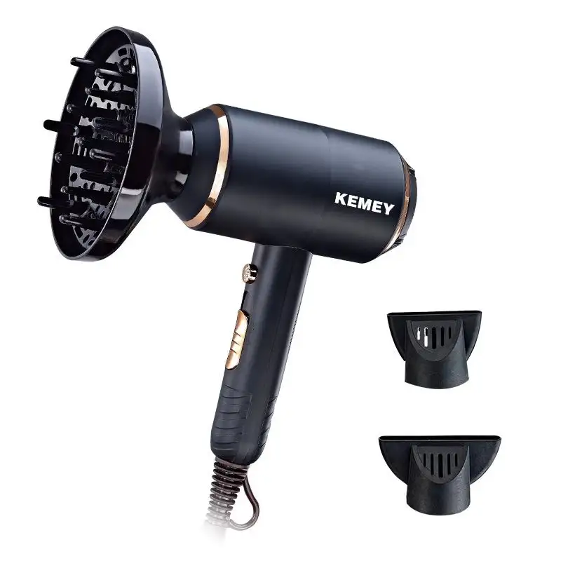 KEMEY KM-8896 трехступенчатый Регулируемый автоматический задний крюк термостата 1300 Вт черный холодный горячий Большой мощный профессиональный фен для волос для салона