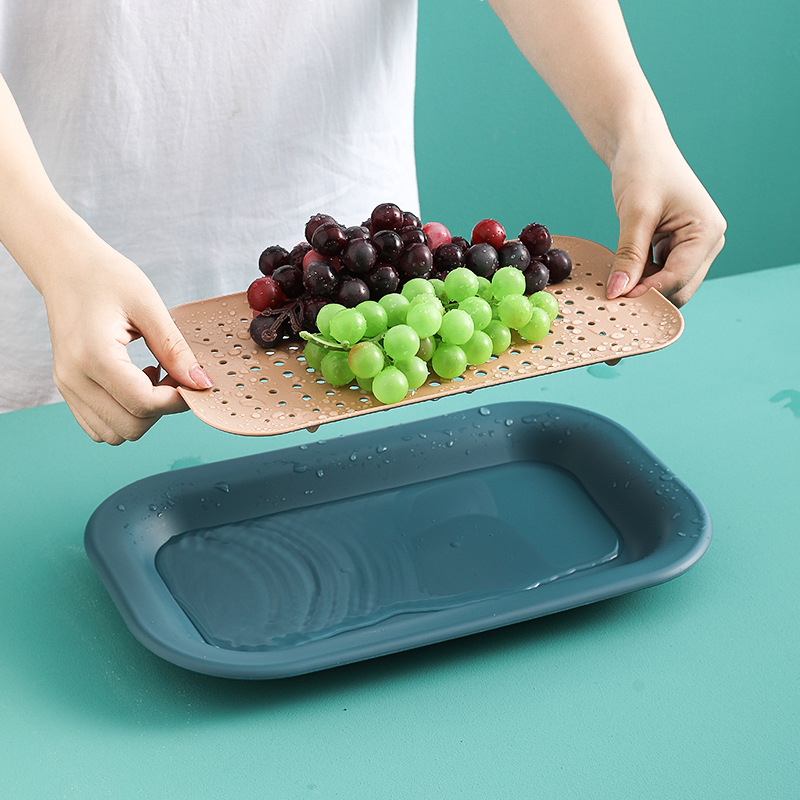 Кухонные стеллажи, пластиковые контейнеры для хранения пищевых продуктов с сушилкой, лоток для фруктов