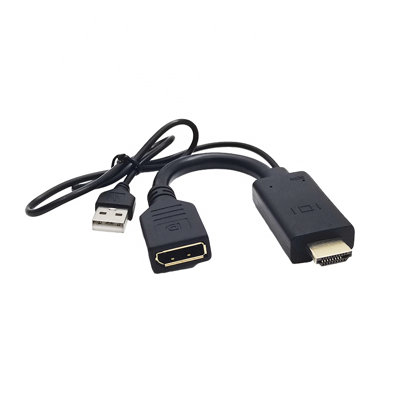 Поддержка 4K @ 30Hz позолоченный USB питание HDMI К DP DisplayPort 1,2 кабель адаптер конвертер