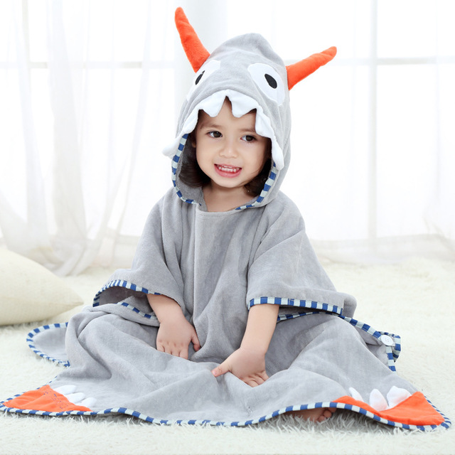 Michley cartoon full cotton comfortable soft baby blanket with beach hat