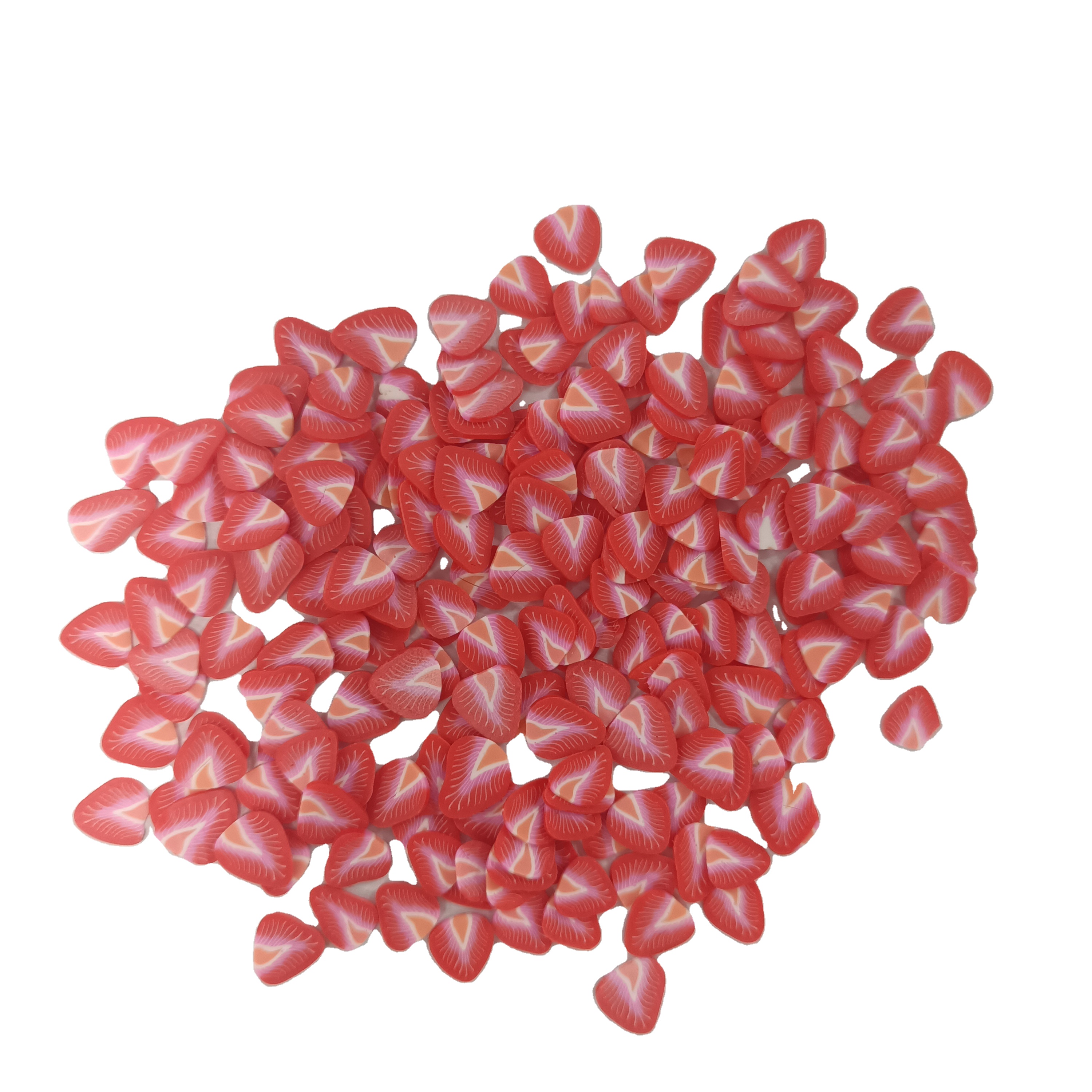 Soft Clay Pink Heart Peach Slices Polymer Sprinkles For Crafts Making DIY Mud Filling Decoration Action Accessories