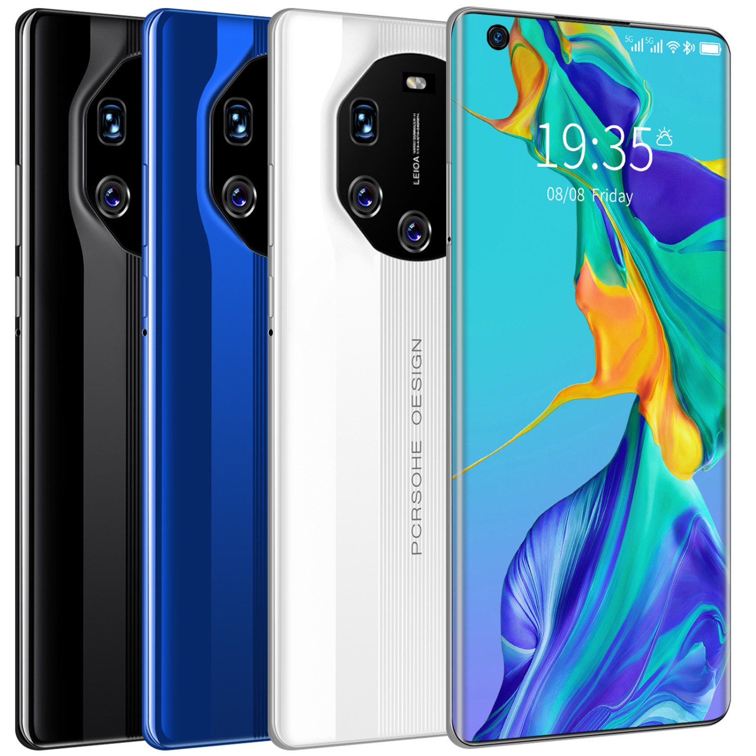 2021 Новая мода Mate40RS разблокированная HD-камера две SIM-карты 12 Гб + 512 Гб Две карты 7,2 полноэкранный глобальные телефоны сотовые телефоны смартфон