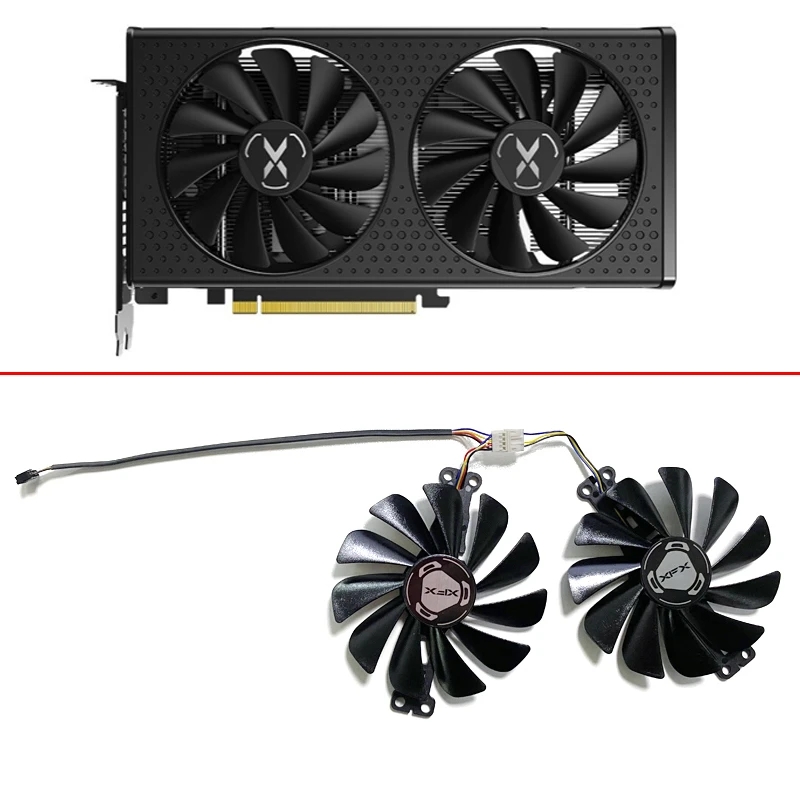 Новый вентилятор охлаждения для XFX Speedster SWFT 210 RX 6600 XT игровой вентилятор для видеокарты FDC10U12S9-C 95 мм 4PIN 12 В 0.45A вентилятор для видеокарты