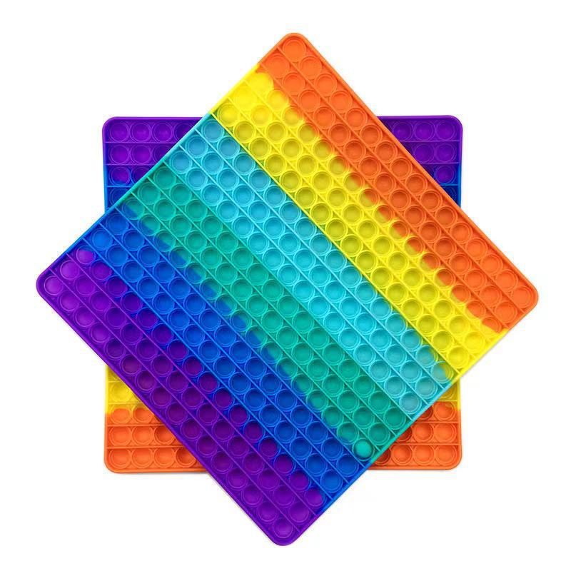 30cm 40cm Giant Rainbow fidget toy Silicone Toy for kids educational Bubble Toy