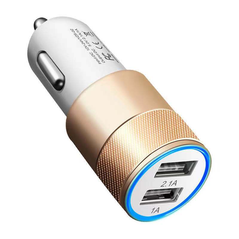 Dual Usb Car Charger Qc 3.0 Fast Charging Adapter Mini Usb Dual Car Charger For iPhone 11 12 pro ForSamsung Galaxy S20