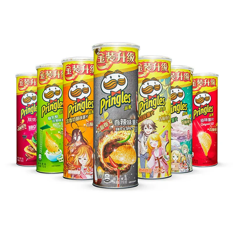 110g exotic snack potato chips canned puffed food snacks chips