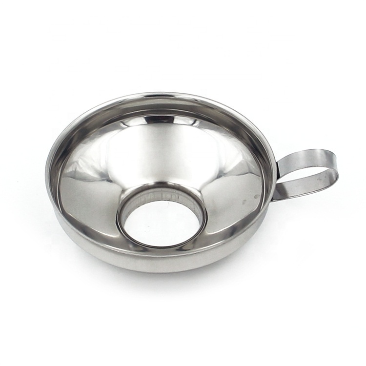 For Regular and Wide Mouth Jars Canning Funnel With Handle Stainless Steel Kitchen Funnel