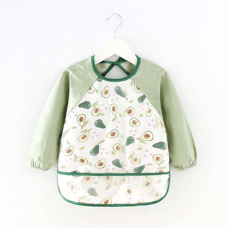 Baby Bandana Bibs Cute Cartoon Bibs Waterproof Infant Eating Children Drawing Long Short Sleeve Apron Baby Self Feeding Bib