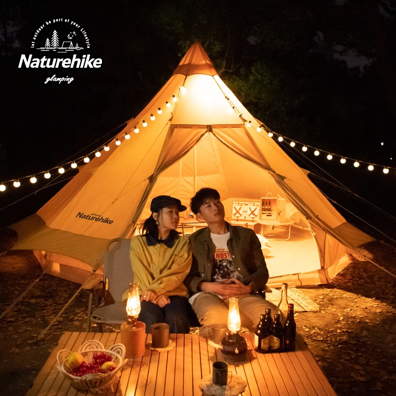 Naturehike ярче 12,3 на открытом воздухе Роскошные шатры pod хлопок холст пирамиды палатка кемпинга Типи пустыни вигвам