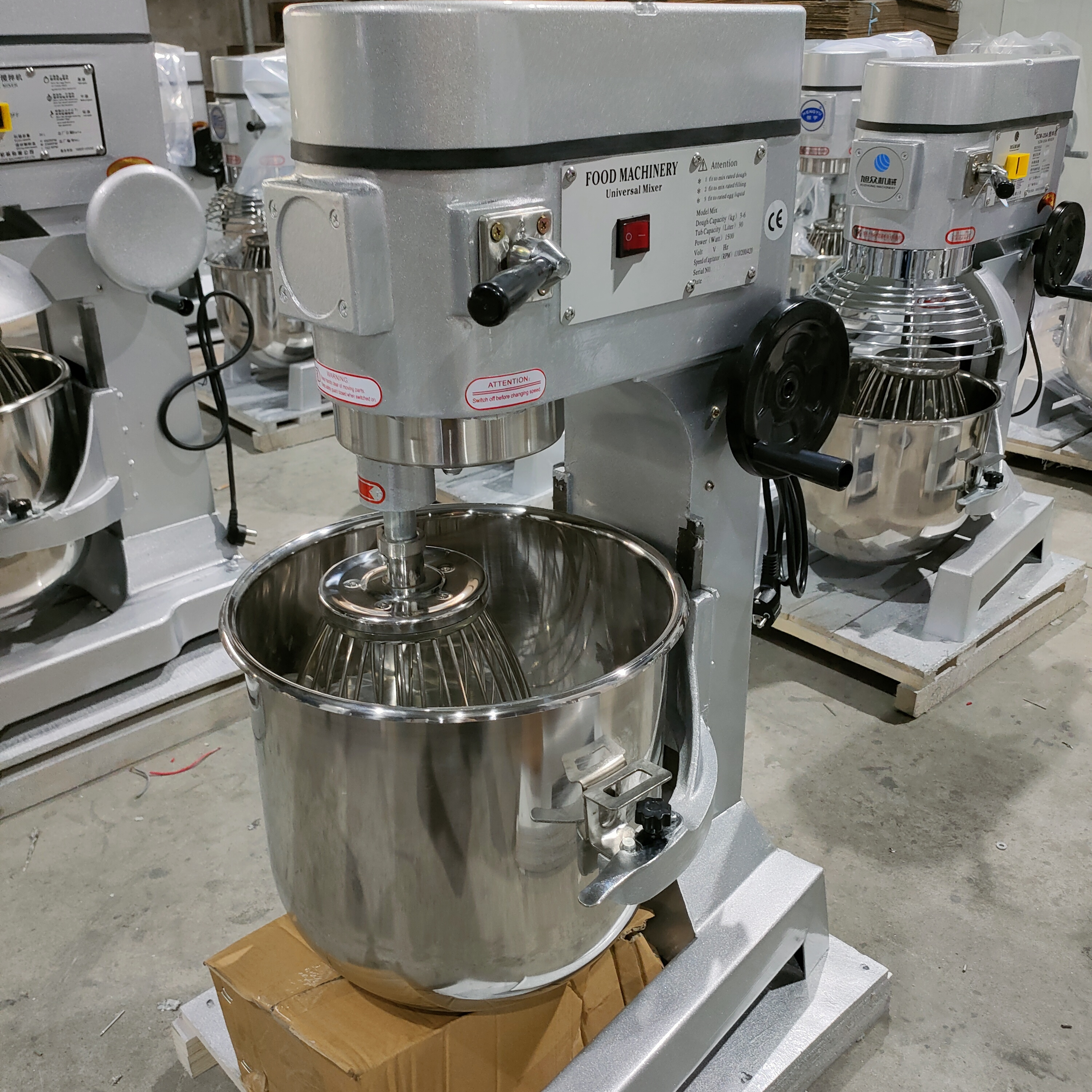 Commercial Grade Planetary Dough Mixer High Efficiency for Large Batches