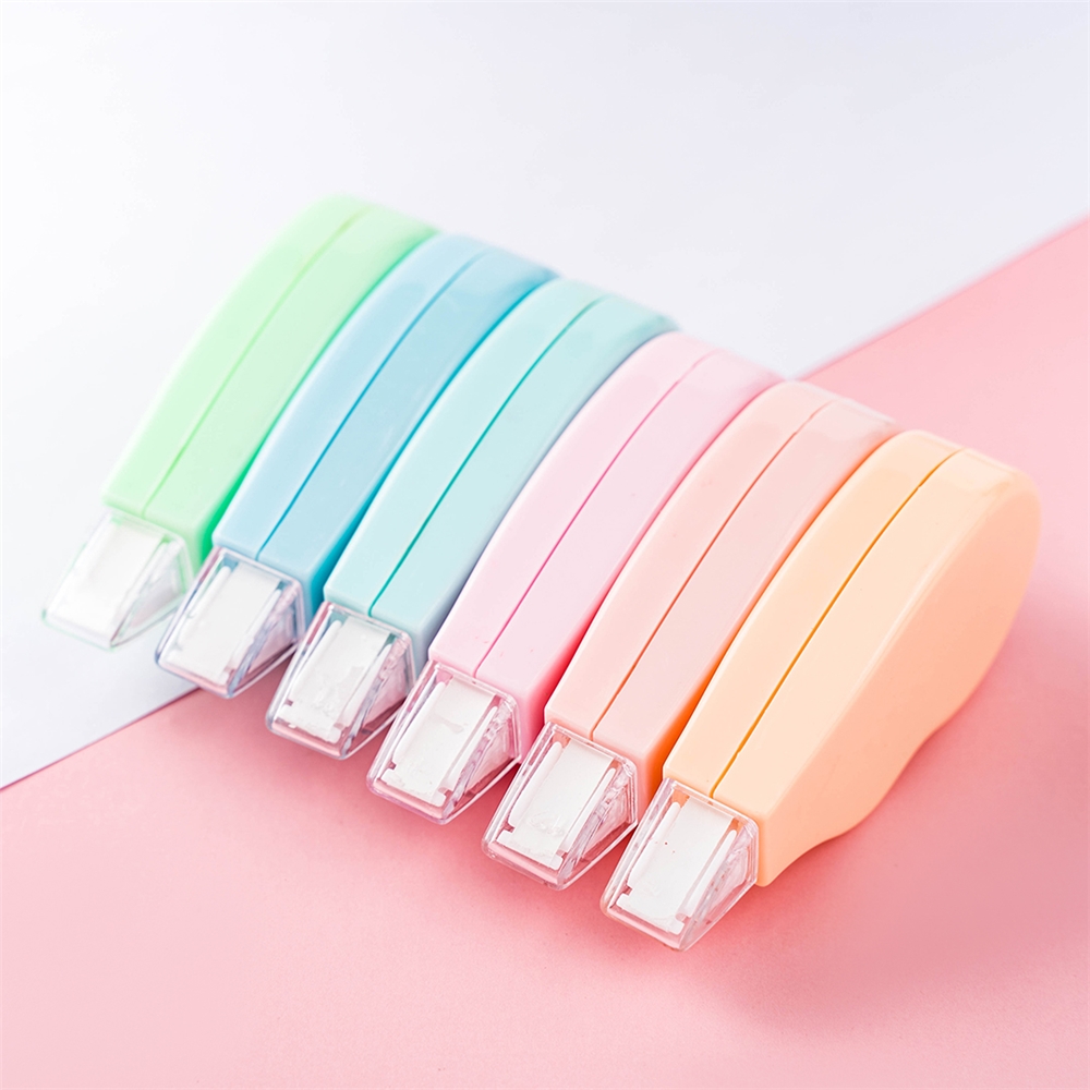 Kawaii канцелярские принадлежности Милая Белая Корректирующая лента для студентов, мини-Корректирующая лента зеленого или оранжевого цвета, вес 5 мм * 5 м