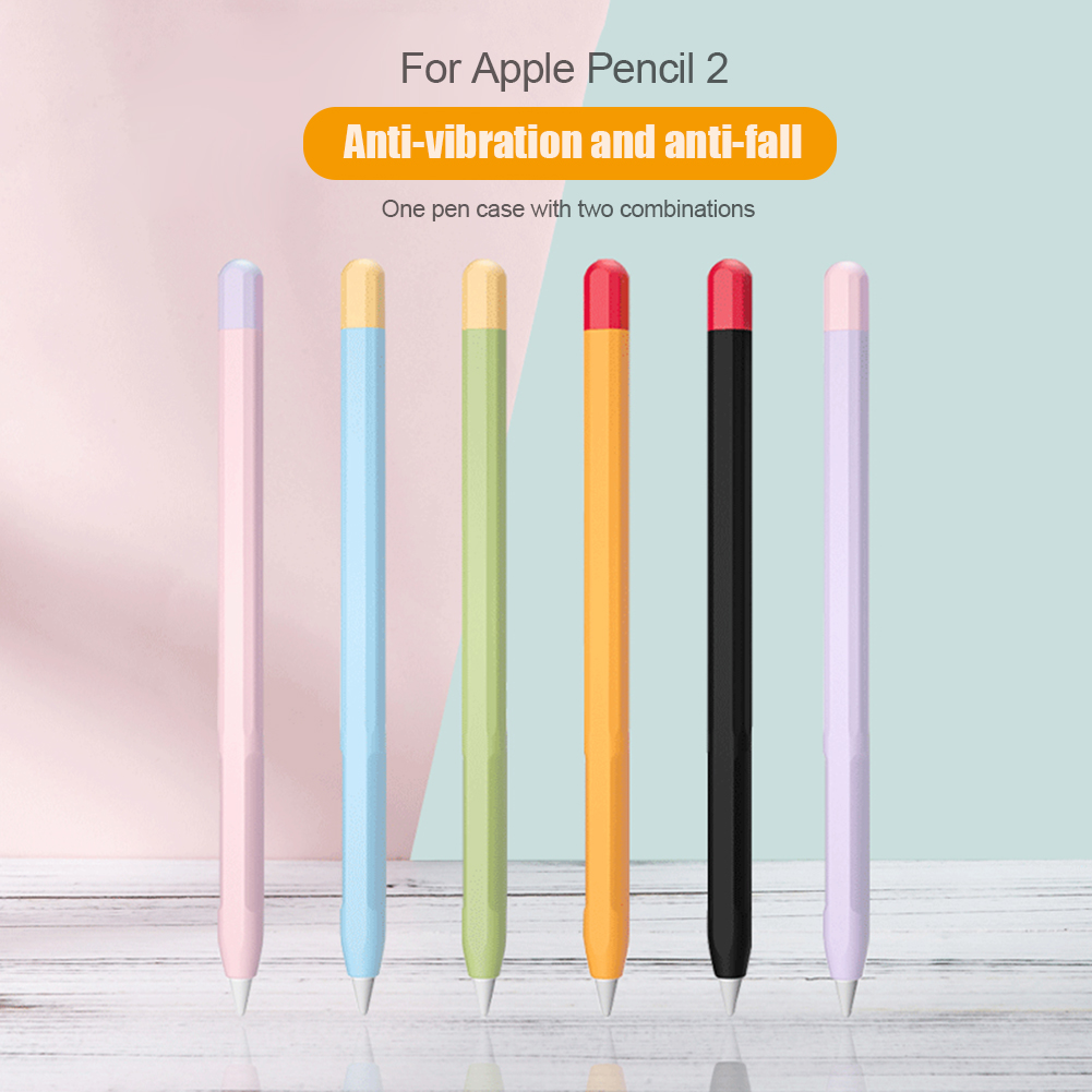 Раздельный силиконовый защитный чехол для Apple Pencil 1, 2, пенал 1, пенал 2, стилус для сенсорного экрана, чехол для Apple Pencil