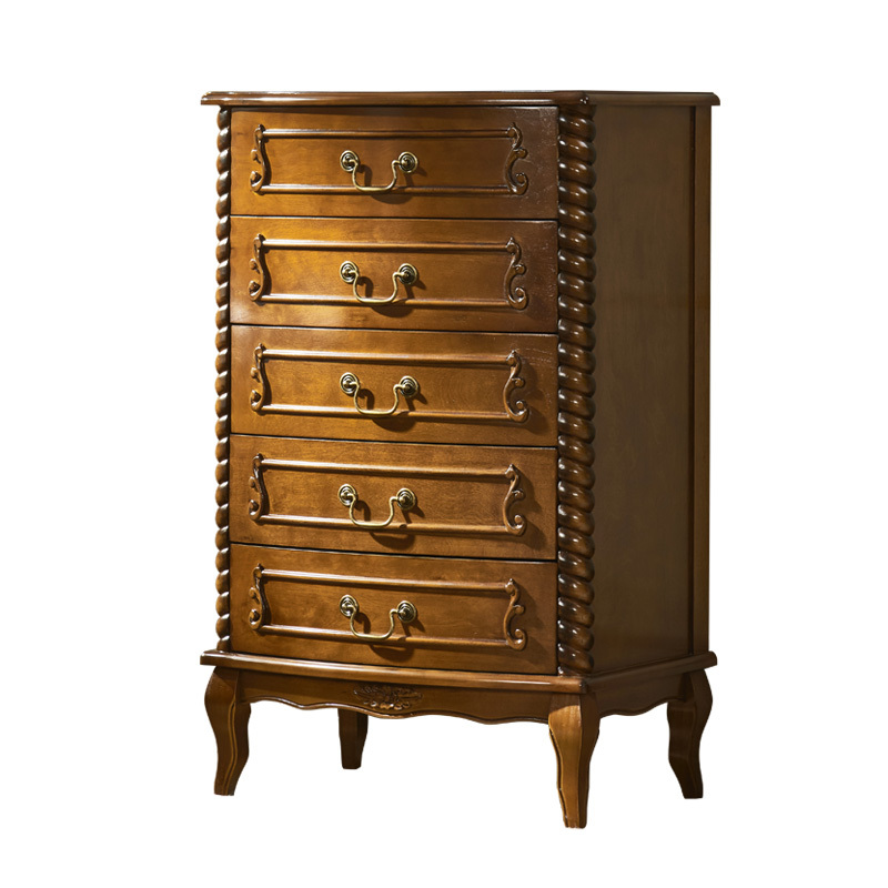 Multi-function bedroom bucket cabinet with drawers solid wood hand make carving small size dresser cabinet storage cabinet