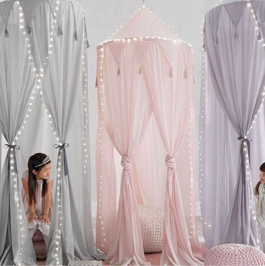 interior chiffon Summer mosquito net kids Bedroom Hanging canopy for kids room decoration
